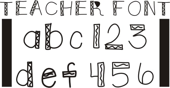 Teach Junkie - 42 Free Fonts for Teachers {Goodie Bag}