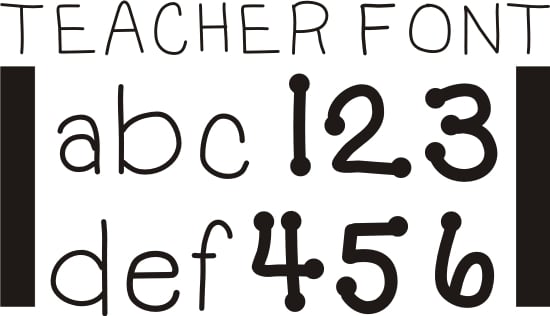 Teach Junkie - 42 Free Fonts for Teachers {Goodie Bag}