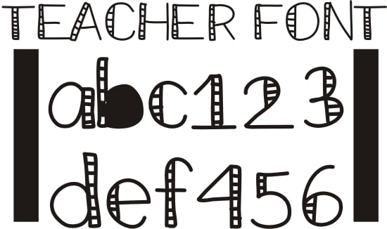 Teach Junkie - 42 Free Fonts for Teachers {Goodie Bag}