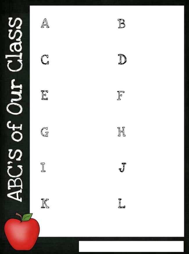 Back to School Classroom ABC's: Parent Classroom Forms - Teach Junkie