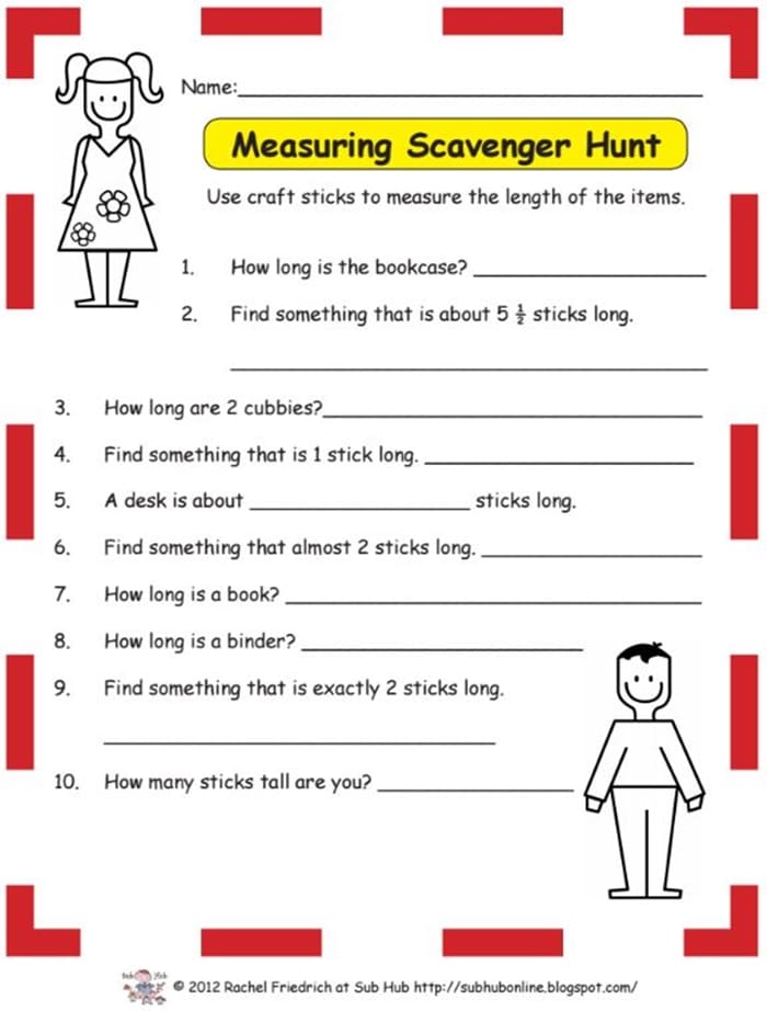 Take Your Students on a Length Measuring Scavenger Hunt