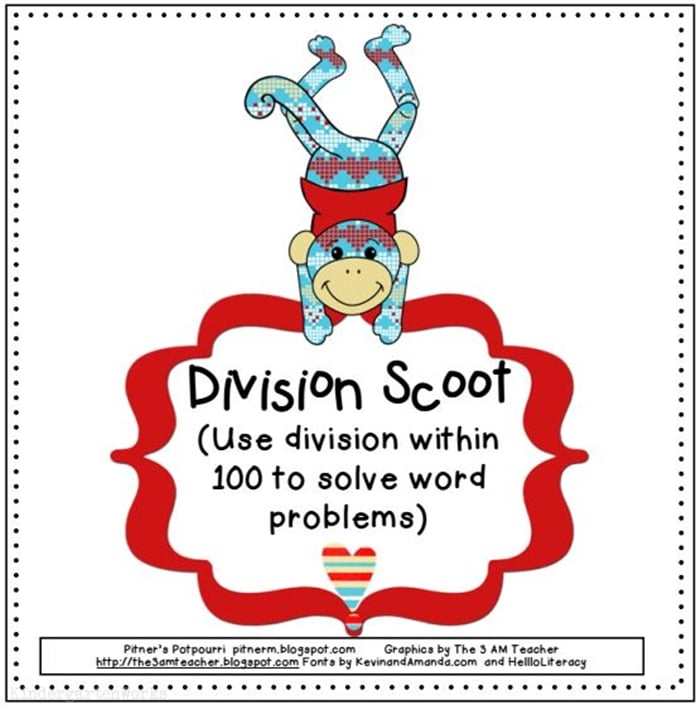 Valentine Divison Scoot Game {Printable}