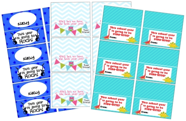 Teach Junkie: 31 creative back to school treats for students {printables} - Printable Bag Toppers Teach Junkie: 31 creative back to school treats for students {printables}